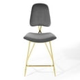 thumbnail image 5 of Ponder Performance Velvet Counter Stool Gray, 5 of 8