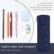 thumbnail image 3 of Disketp Firework Estuche Organizador de Lápices de Cuero, Estuche de Oficina con Cremallera para Bolígrafo y Lápiz, 3 of 6