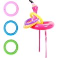 thumbnail image 1 of Jeu de Tir Flamant Rose Gonflable Chapeau de Fête Anneaux de Flamant Rose Gonflables Jeu de Tir Extérieur Intérieur Jeux Parent-Enfant Piscine Hawaii avec 6 Anneaux pour Fête d'Été Flamant Rose, 1 of 5