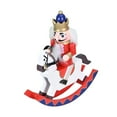 thumbnail image 5 of Nutcracker Figurine Decoration Wooden Rocking Horse Design for Christmas Holiday Indoor Home Office Centerpiece, 5 of 9