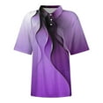 thumbnail image 3 of Purple Women Shirts, Women'S Short Sleeved Slim Fit Casual Fashion Top XL, 3 of 4