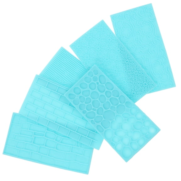 6 Pcs Kitchen Pressing Mats Clay Texture Mold Modeling Oven Bake