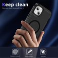 thumbnail image 6 of Strong Magnetic & Seamless Stand Designed for iPhone 14 / 13 Case, Compatible with MagSafe, for iPhone 14 / 13 Phone Case, Ultra Slim Frosted Matte Non Slip Drop Protection, Black+Black, 6 of 7