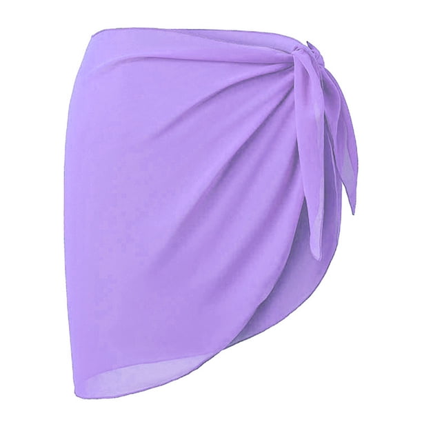 Eigraketly Sarong Coverups Traje de baño Wrap Traje de baño Protección solar Ropa de gasa con corbata abierta ajustable Traje de baño para Traje de baño violeta Eigraketly OD017123-03
