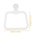 thumbnail image 2 of IDEANATEGRATE 1Set White Round Towel Holder for Bathroom Wall with Suction Mounting, 2 of 8