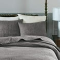 thumbnail image 3 of Madison Park Signature Serene Cotton 3 Piece Coverlet Sets (Full/Queen 92x96, Grey), 3 of 5
