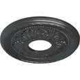thumbnail image 3 of Ekena Millwork 12 1/8"OD x 3 1/2"ID x 1"P Palmetto Ceiling Medallion (Fits Canopies up to 4 7/8"), Hand-Painted Pewter, 3 of 6