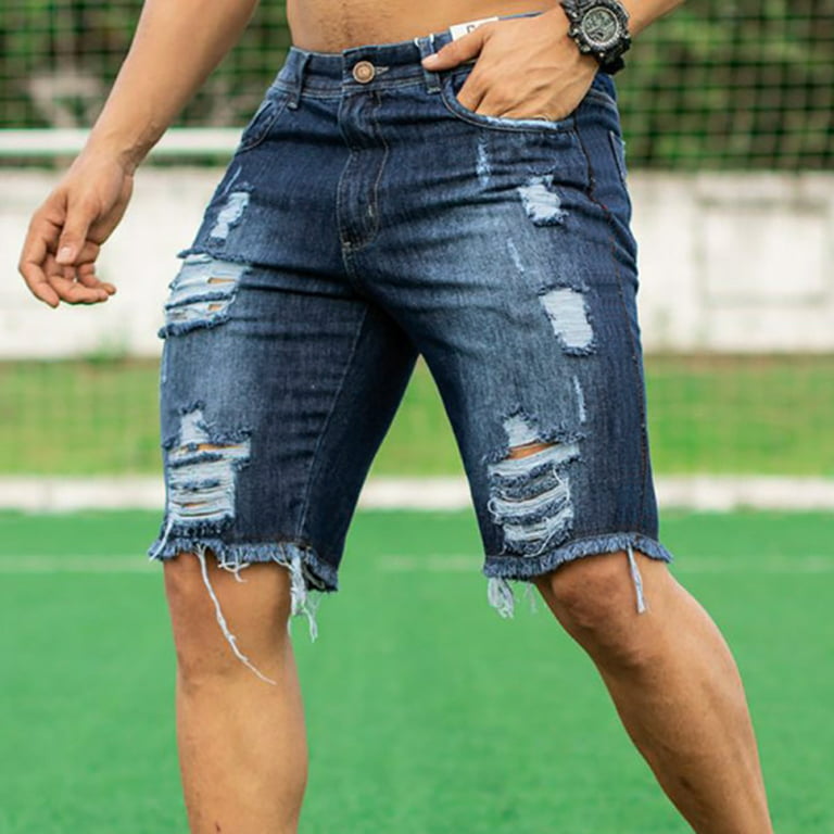 Jeans For Men Casual Spring Mens Pocket Summer Bodybuilding Denim Short Pants - Walmart.com