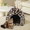 thumbnail image 5 of Cozy Winter Pet Tent House, Warm Foldable Cat Shelter, Padded Strawberry Design, Soft Indoor Bed For Small Dogs Cats Puppy Kitten, 5 of 8