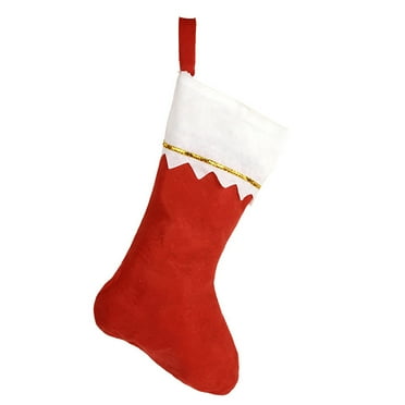 ZEELIY Clearance Red Felting Christmas Stock 15inch Party Favors Fireplace Hanging Stockings Gifts for Xmas Decoration