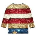 thumbnail image 5 of Taqqpue 4th of July Tops for Kids USA Flag Printed Tees Summer 3/4 Sleeve Casual Basic T Shirts, 5 of 5