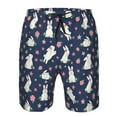 thumbnail image 3 of Goofa Rabbit And Flower Printed Mens Swim Trunks Summer Quick Dry Short Beach Swimwear Bathing Suits-Large, 3 of 9