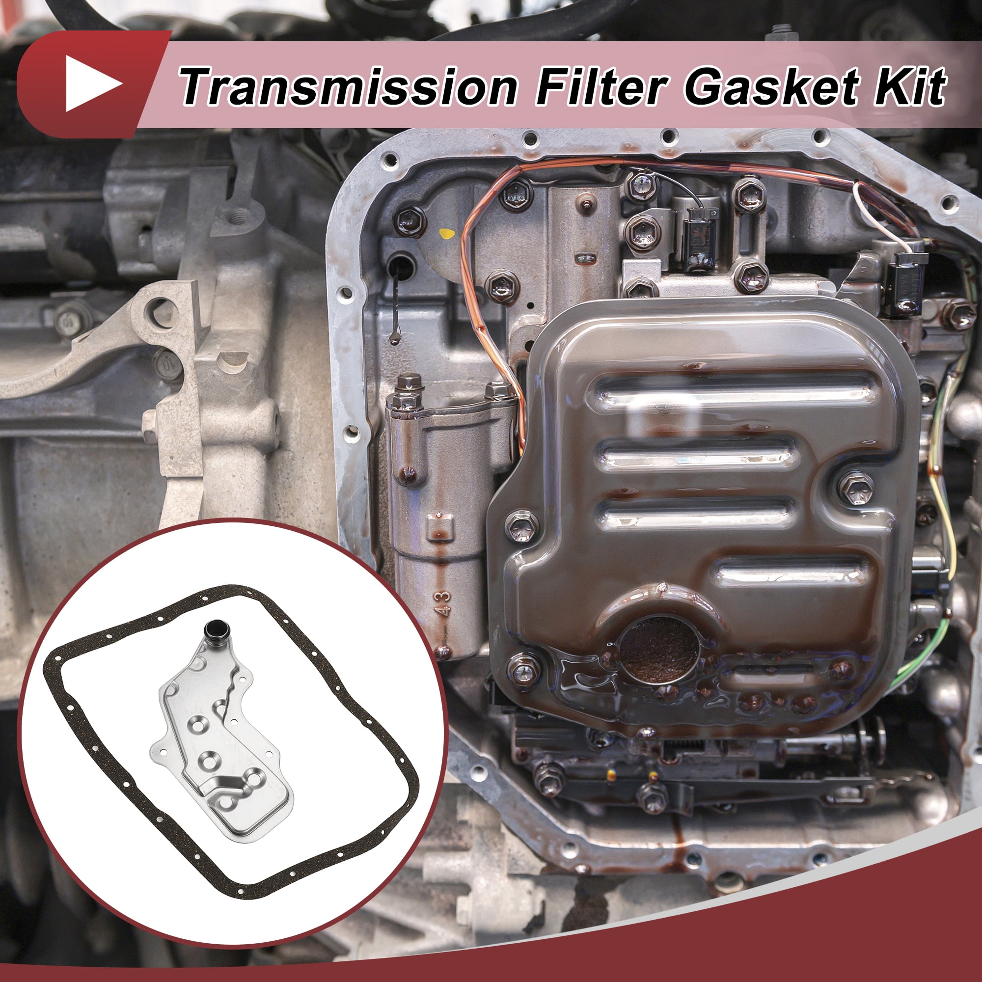 Unique Bargains 1Set Transmission Filter Gasket Kit for Subaru Legacy 1990-1992 Engine Automatic Transmission Filter Kit Gasket(Cork) No.31728AA010/31728AA011 Metal