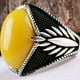 thumbnail image 3 of Anillo turco hecho a mano para hombres, anillos de circón negro con patrón de águila Vintage, Punk, joyería musulmana religiosa islámica de moda, nuevo, 2022, 3 of 4