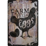 Wall Sign Farm Fresh Eggs Chicken Rustic Garden Farm Life Country Decorative Art Wall Decor Funny Gift