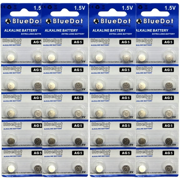 BlueDot Trading AG5 (also known as LR48 and LR754) Alkaline Button Cell Batteries - 40 Pack