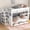 White, variant on White Full Size Convertible Wood Bunk Bed with Storage Staircase, Built-in Bedside Table & 3 Drawers