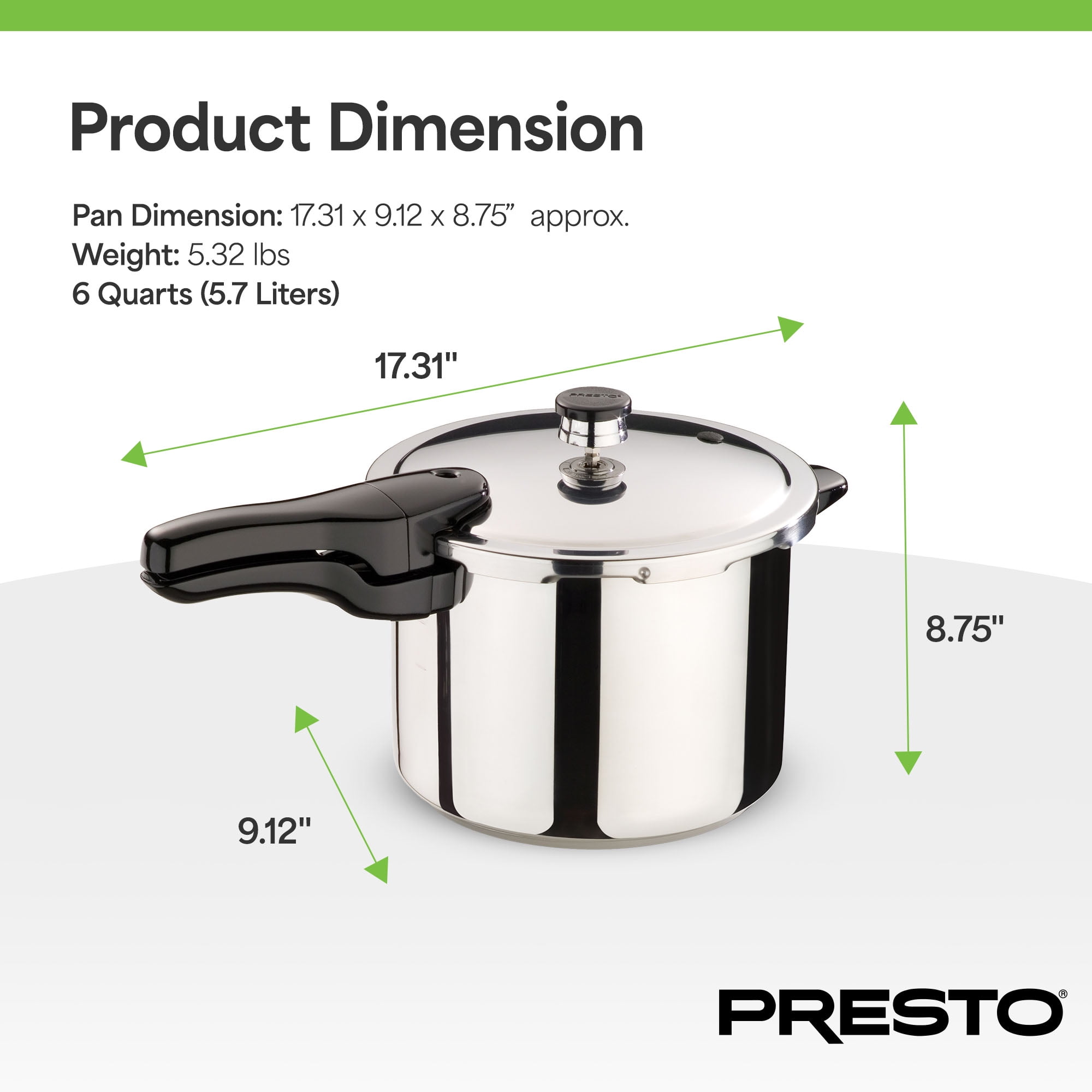 409a Aluminum Presto Pressure Cooker 409a Presto Industries Presto
