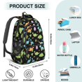 thumbnail image 5 of Colorful Dinosaurs Eggs Pattern Cute School Backpack Bag with Padded Back and Adjustable Shoulder Straps 16.9 X 12.6 X 5.9 Inches, 5 of 5