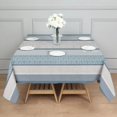 thumbnail image 3 of Blue Geometric Striped Pattern Square Tablecloth,Waterproof Square Table Cover,Wipeable Spillproof Washable Table Cover for Home Kitchen Party Decor 42"X42"(107x107cm), 3 of 6