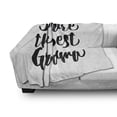thumbnail image 3 of Grandma Soft Flannel Fleece Throw Blanket, Monochrome Words About Best Grandmother on a Grunge Inspired Dotted Background, Cozy Plush for Indoor and Outdoor Use, 50" x 70", Black White, by Ambesonne, 3 of 6