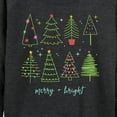 thumbnail image 3 of Instant Message - Christmas Trees - Women's French Terry Long Sleeve Pullover, 3 of 6