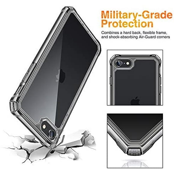ESR Air Armor Designed for iPhone SE Case/iPhone 8 Case [Shock-Absorbing] [Scratch-Resistant] [Military Grade