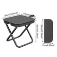 thumbnail image 5 of Hyasfey Outdoor Folding Stool with Carry Bag Portable Lightweight Heavy Duty Camping Backpacking Beach Picnic Fishing Collapsible Chair Seat, 5 of 7