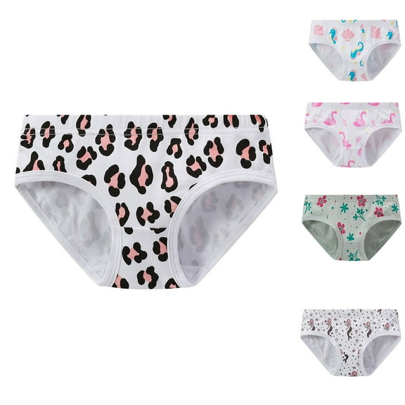 TOOYOU Girls Underwear Children'S Cute Print Panties Briefs Comfortable And Breathable Underwear Size 1-3 Years