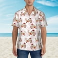 thumbnail image 4 of Fotbe Dachshund Dog Puppy Hawaiian Shirt for Men Unisex Summer Beach Casual Short Sleeve Cotton Linen Button Down Shirts-Large, 4 of 9