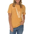 thumbnail image 3 of Music Notes Saxophone Unisex Ring Spun Cotton Vintage Short Sleeve Crewneck Tee Shirt - Vintage Mustard 2XL, 3 of 4