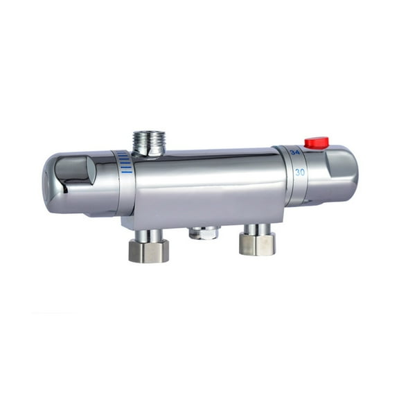 Temperature Control Thermostatic Bath Mixer Shower Water Valve Faucet Mixer Tap Replacement Valve Outlet Wall Mounted Bathroom ,Durable Materia