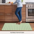 thumbnail image 5 of Sage Green Door Mat&nbsp;Indoor Outdoor Entrance,Non Slip Small Rug for Kitchen Bathroom Entryway Rug,Grid Checkered Plaid Gingham Lattice Trellis Washable Doormat Floor Mat 16x24 Inch, 5 of 8