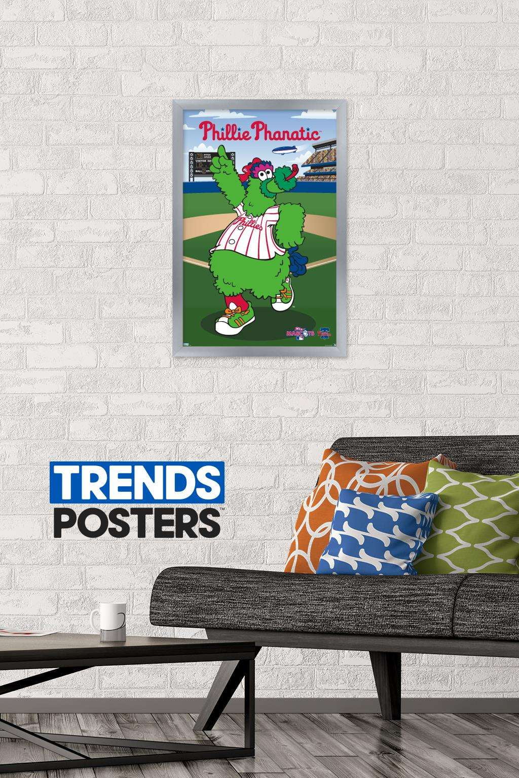 MLB Philadelphia Phillies - Phillie Phanatic Wall Poster, 14.725" x 22.375", Framed