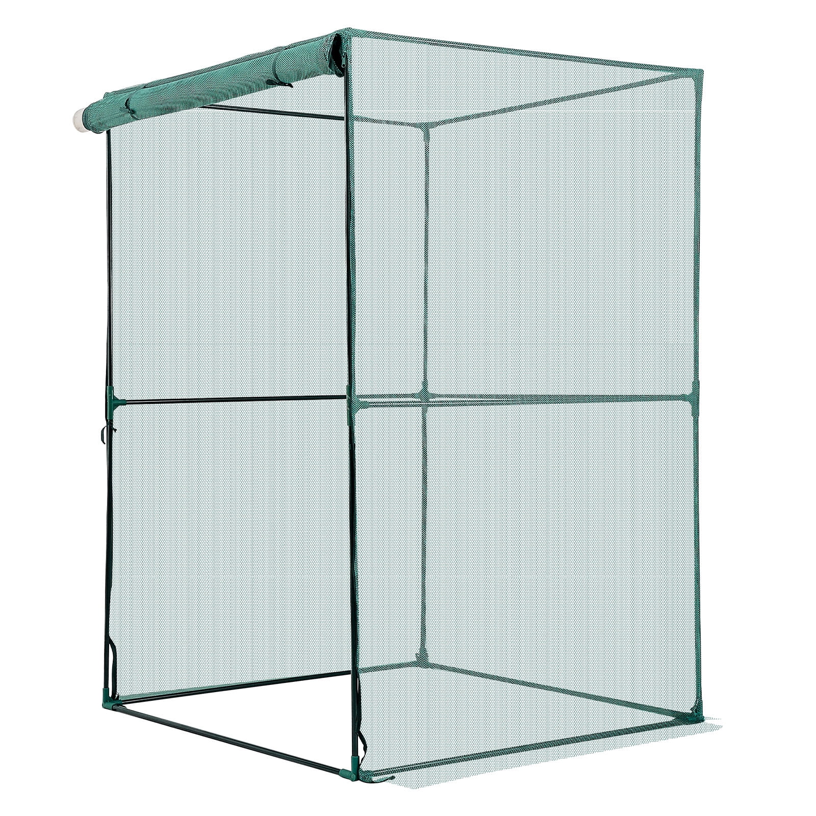 VEVOR Crop Cage, 3.9 x 3.9 x 5.9 ft Plant Protection Tent with Zippered Door, Wind-Resistant Tall Crop Cage, Easy to Install, Outdoor Raised Bed Cover, Tomato Plant Netting for Garden Patio Lawn