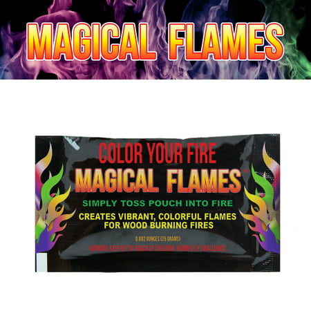 Magical Flames: Creates Vibrant, Colorful Flames for Wood Burning Fires! (25 (Best Wood For Bow Drill Fire Starter)