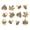 Antique Gold II, variant on Set of 12 Aluminum Napkin Rings - Stylish Holders for Dinner Table Décor (Silver)