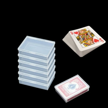 16 Clear Plastic Card Cases - Snap Closed Trading Card Storage Boxes