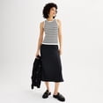 thumbnail image 4 of Women's Nine West Essential Striped High Neck Tank Top Color: Black White Stripe Size: LARGE, 4 of 4
