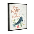 thumbnail image 3 of Stupell Industries Stay Narly My Friend Narwhal Graphic Art Jet Black Floating Framed Canvas Print Wall Art, Design by Nina Blue, 3 of 6