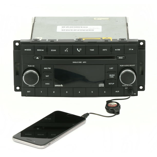 Restored 2007 Jeep Wrangler AM FM Radio MP3 CD Player w Satellite PN  P05064061AJ Face RES (Refurbished) 