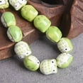 thumbnail image 4 of U8MO 5pcs Fish Shape 12x15mm Handmade Painting Ceramic Porcelain Loose Beads-Peacock Green, 4 of 9