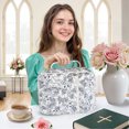 thumbnail image 4 of Bible Cover Case for Women,Large Bible Tote Bags Organizer Quilted Carrying Case with Durable Handle ,Bible Study Supplies Accessories Christian Gifts for Women, 4 of 5