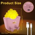 thumbnail image 5 of Night Light, Fries Silicone Squishy Night Lamp with Timer, Bedside Touch Lamp with 3 Level Brightness, Table Decor Nightlight Fun Gifts for Kids, Breastfeeding,Pink, 5 of 7