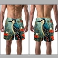 thumbnail image 3 of luoweisi Men's Beach Shorts Quick Dry Swim Trunks with Mesh Lining Woodpecker 2XL, 3 of 5