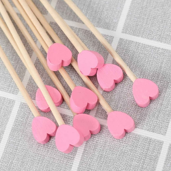 EIGTHTAIL 100 Pcs Rock Candy Sticks Wood Swizzle Sticks Wood Cake Pop Sticks Drink Stirrer Sticks for Lollipop Coffee Appetizer Skewer 6inch