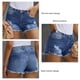 thumbnail image 4 of Pantalones Cortos Casuales Rasgados, Elegantes Pantalones Cortos De Mezclilla Con Dobladillo Deshilachado Lavable Con Cierre De Cremallera Para Actividades Al Aire Libre ANGGREK GF1711, 4 of 6
