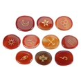 thumbnail image 1 of 10 piedras rúnicas grabadas, piedras de palma, piedras rúnicas curativas de bruja con símbolo grabado para meditación, adivinación y ágata roja., 1 of 14