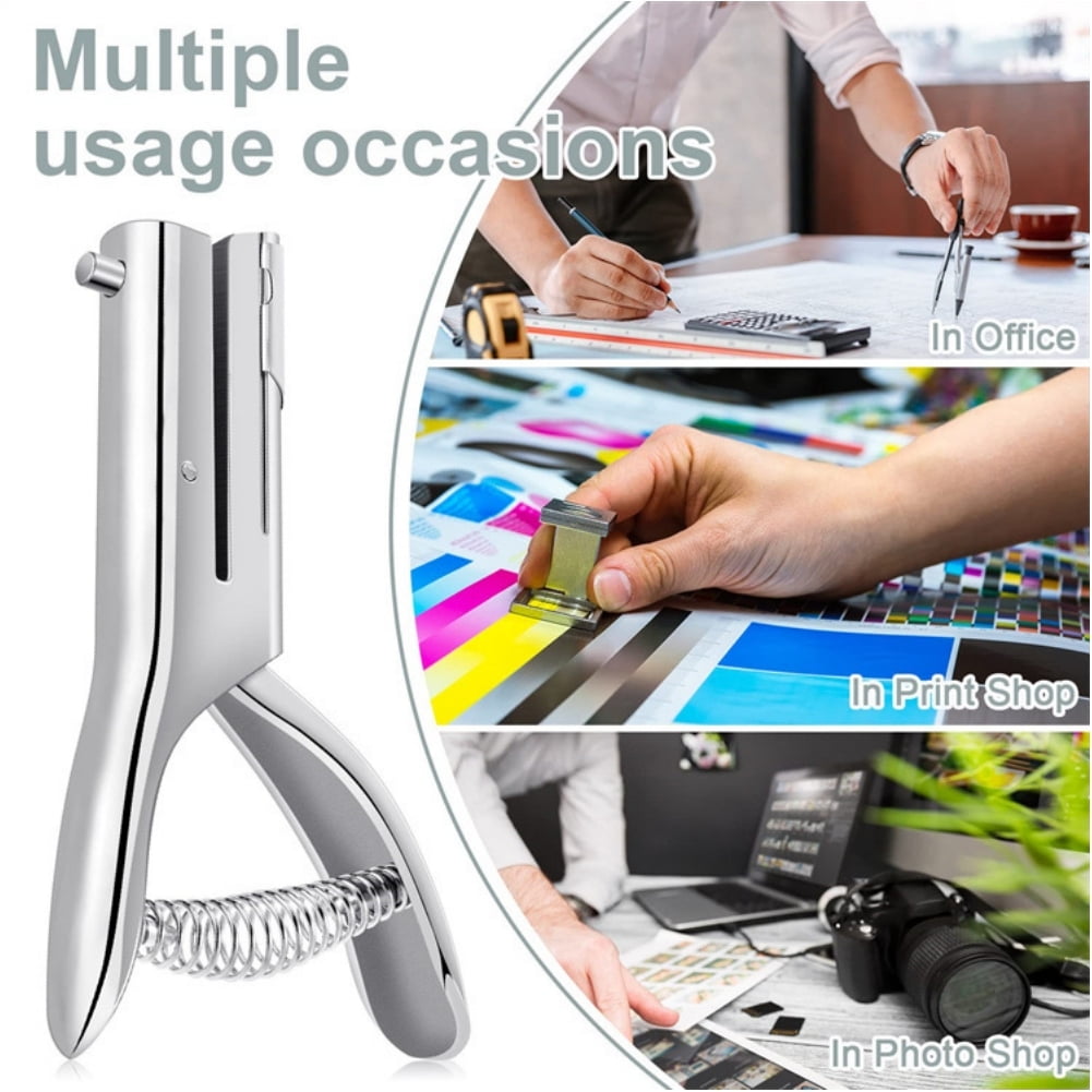 PloutoRich Hole Puncher, Single Hole Punch, Heavy Duty Paper Puncher Single, Portable Hand Held Long Hole Punch for Paper Cards Plastic Cardboard, 6mm