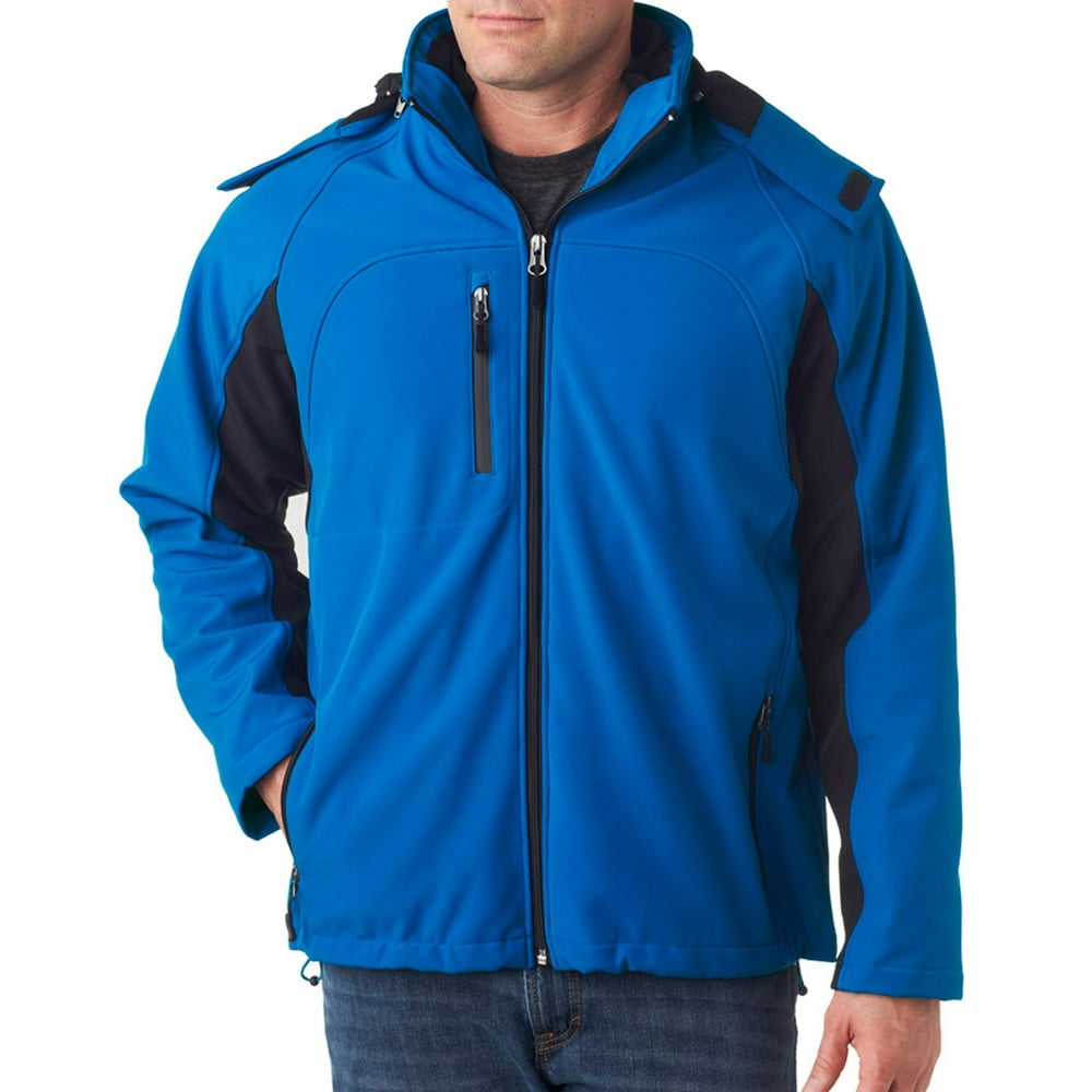 UltraClub 8290 3-In-1 Systems Soft Shell Jacket -Blue/ Black-M ...
